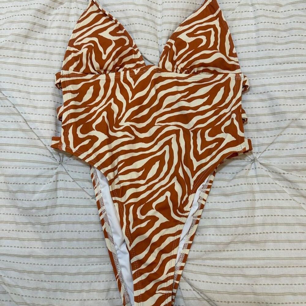 Out-from-under Women's Orange and Brown Swimsuit-one-piece